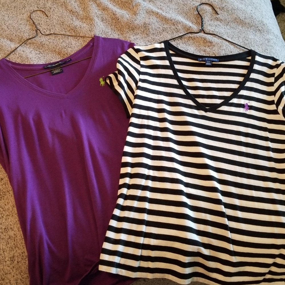 2 pack of Ralph Lauren v neck t shirts